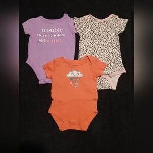 3 Piece Girl Onesies Set